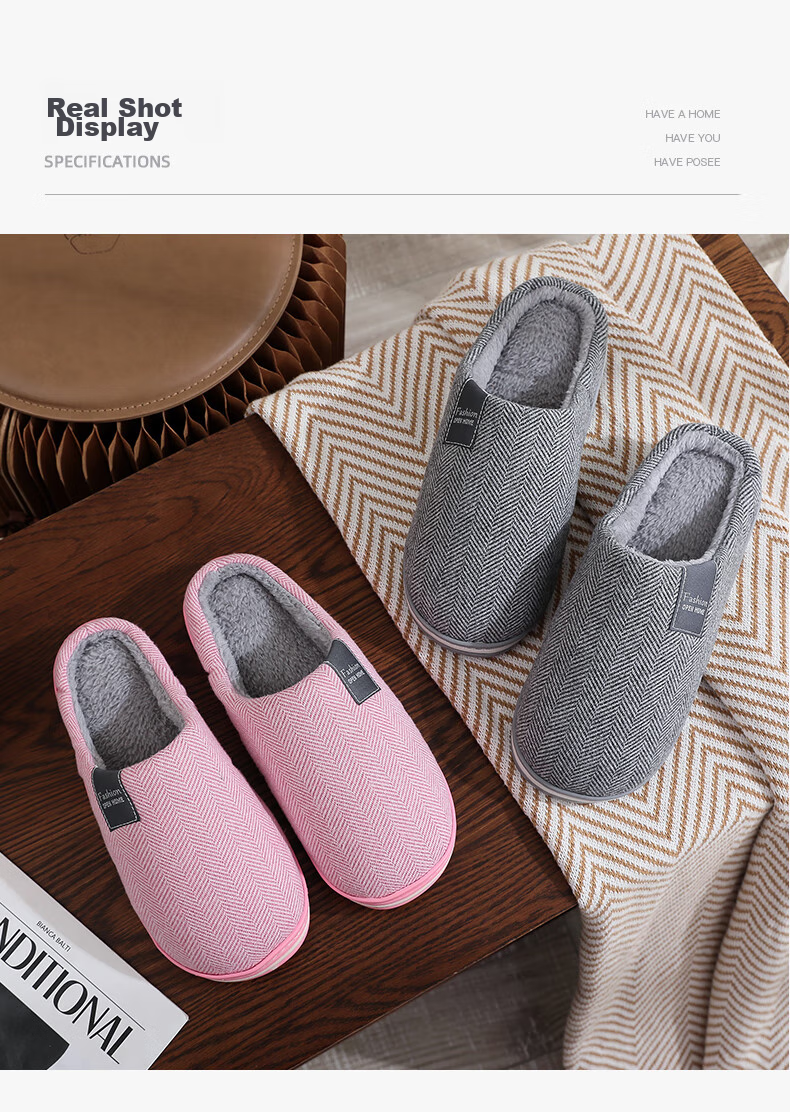 GUOLUOFEI Spring Men's Indoor Home Slippers, Women's Spring And All-Season Extra Large Size Home Slippers, Coffee Color, Size 40-41 8