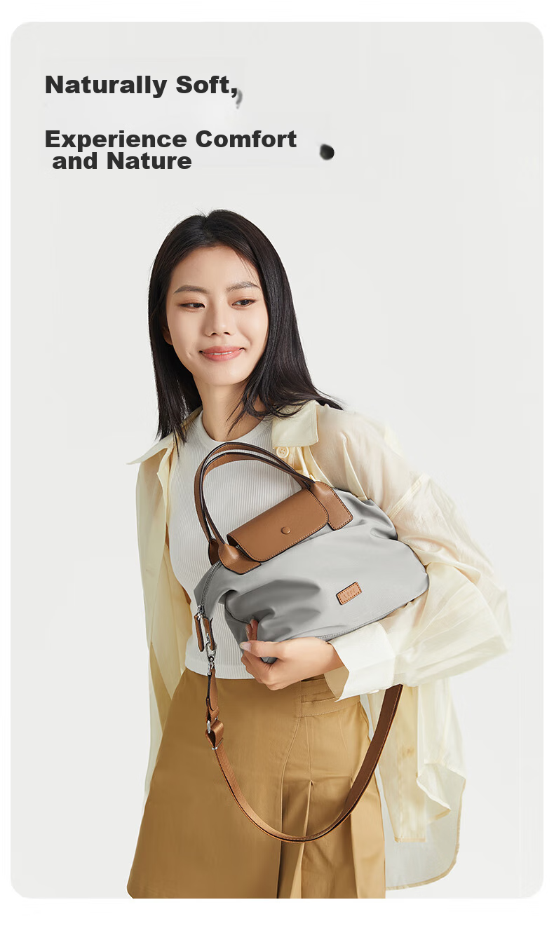 Laifu Lightweight Simple Dumpling Bag Large Capacity Water-Resistant Canvas Crossbody Shoulder Bag Practical Gift Birthday Present 7