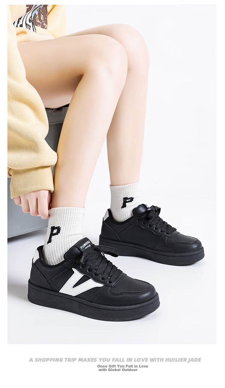 Global Versatile Original Korean Style INS White Sneakers for Women 2026 Spring New Thick Sole Ultra-Light Casual Shoes for Petite 7