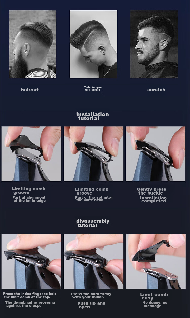 CONFU Hair Clipper, Electric Shaver, Professional Hair Trimmer, Salon And Home Use Scissors, KF-T118 Graduation Gift 7