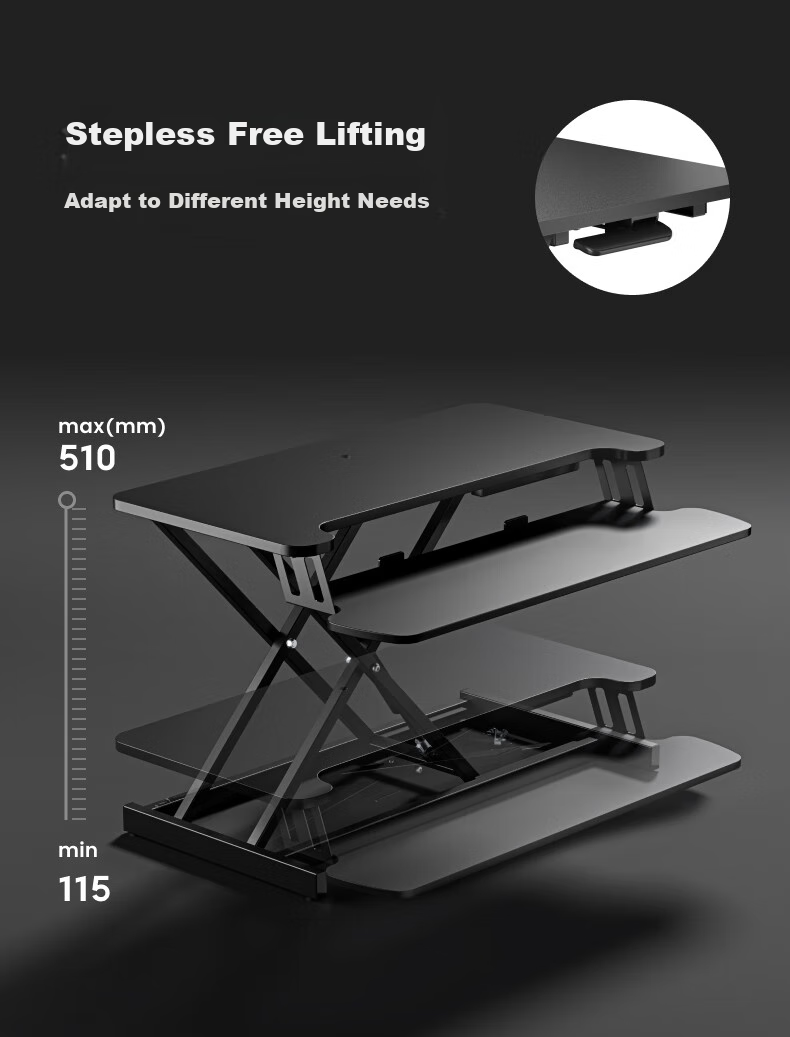 Brateck North Arc Height Adjustable Desk Computer Desk, Standing Office Work Height Adjustable Table, Standing Computer Height Adjustable Stand D430 4