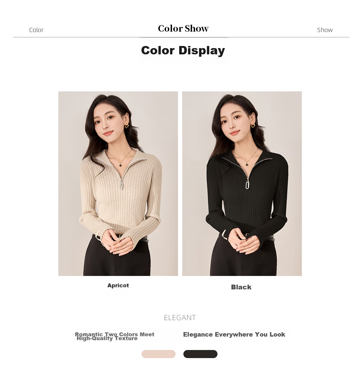 Chushen Women's V-Neck Knitted Sweater, Slimming Versatile Embellished Coat Top S61Z142 10