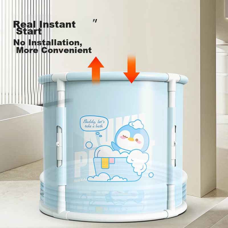 JD Original Foldable Bathtub, Bathing Tub for Home Use, Baby And Children Swimming Tub, Bathing Bucket, Sitting Bath Basin, Sauna Tub - Qiqi Ge Model