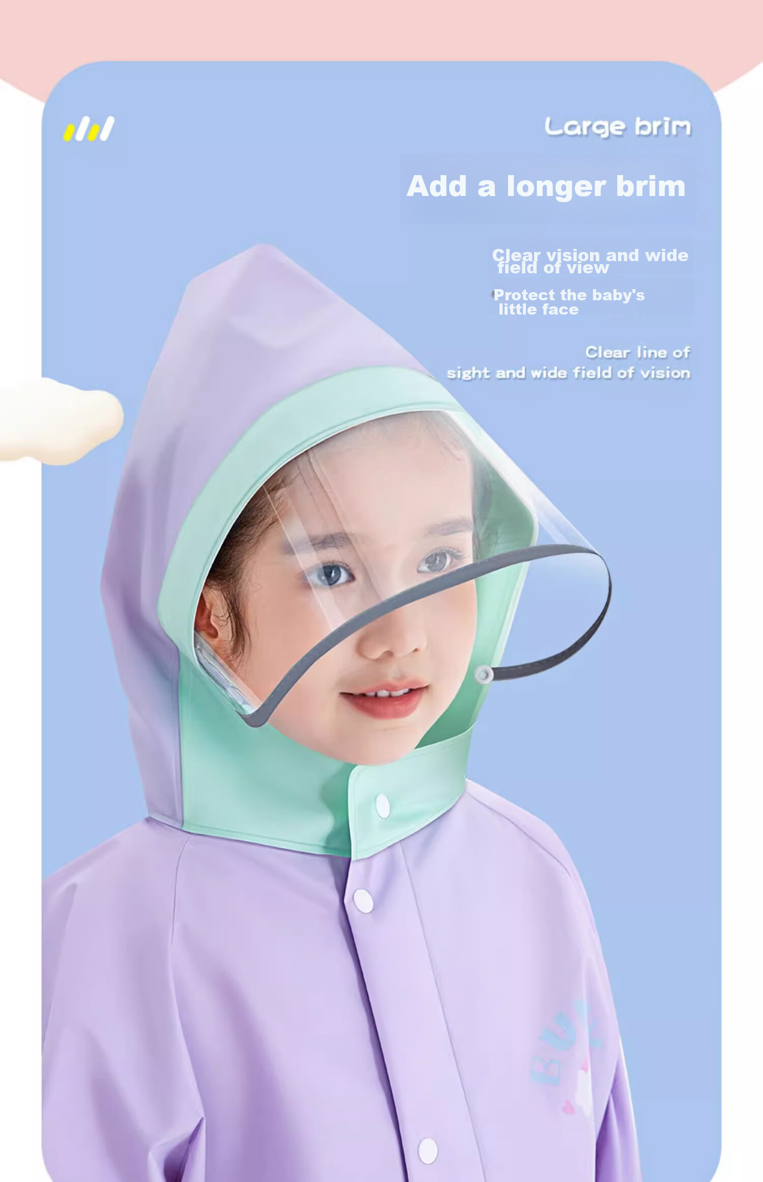 KEYRU Children's Raincoat And Poncho for Boys And Girls, School-Specific, for Kindergarten And Elementary Students, Full-Body Protection against Heavy Rain, Integrated Design with Backpack Space 8