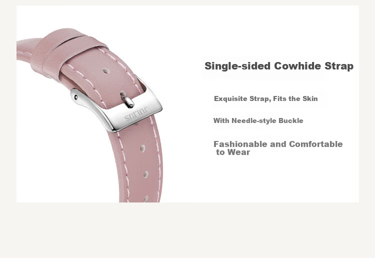 Julius Women's Watch, Fashionable Korean Style, Casual Large Dial Quartz Waterproof Ladies Watch for Students And Women, Pink JA-1017D 13