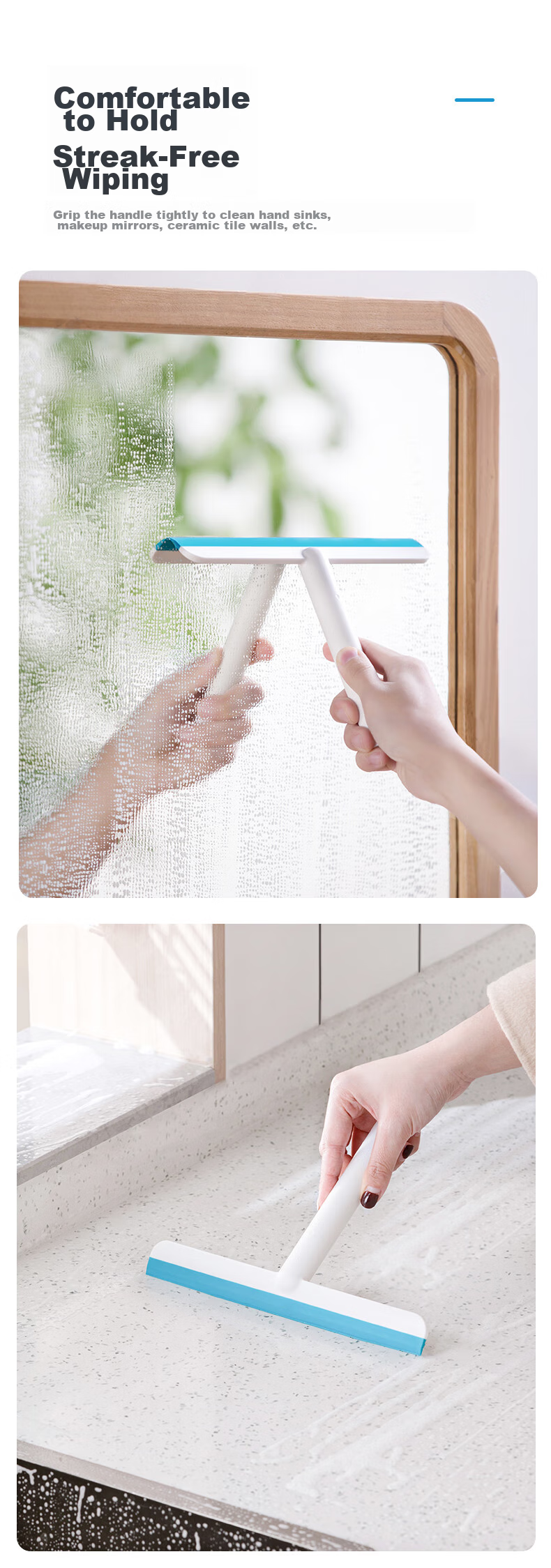 CHAHUA Glass Squeegee, Household Glass Scraper, Cleaning Tool for Bathrooms And Floors 6