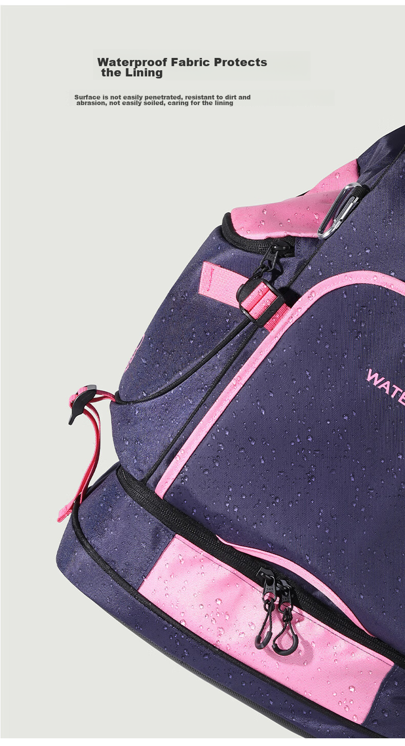 WATERTIME / Shuichuan Swimming Bag with Dry And Wet Separation, Diving And Snorkeling Backpack for Men And Women, Beach Storage Bag, Blue 6