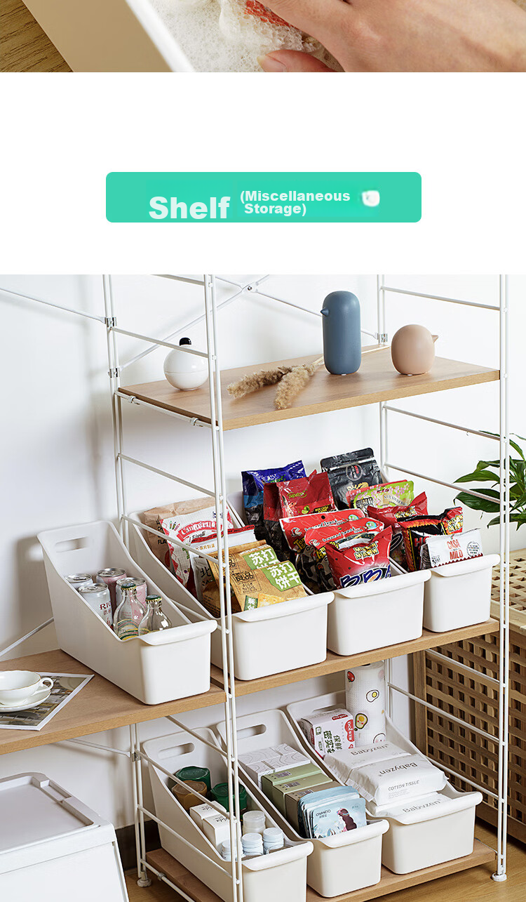 Jicang Kitchen Utensil Storage Box, Pot Lid Rack, Cabinet Organizer Basket, Storage Container with Wheels, Widened Versio 10