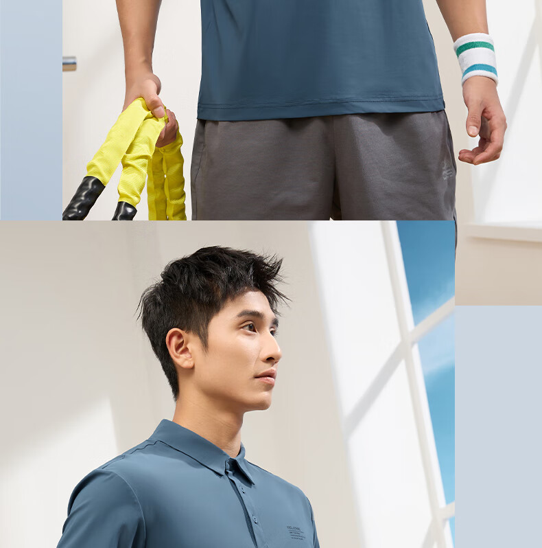 361° Men's Short Sleeve T-Shirt Spring Summer Polo Shirt Sportswear Fitness Loose Ice Silk Sun Protection 652524103D-6 50