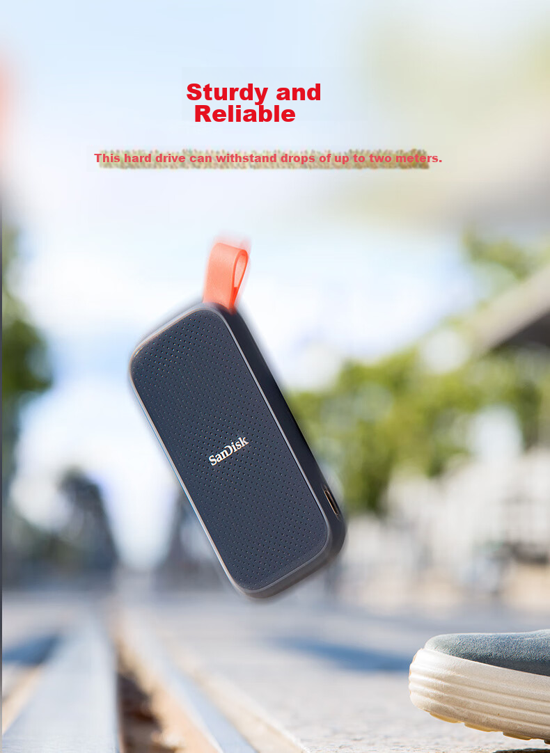 SanDisk 2TB Type-C USB3.2 Portable Solid State Drive (PSSD) E30 High-Speed, Mobile SSD, Read Speed 800MB/s, Compatible with Phones And Laptops 4