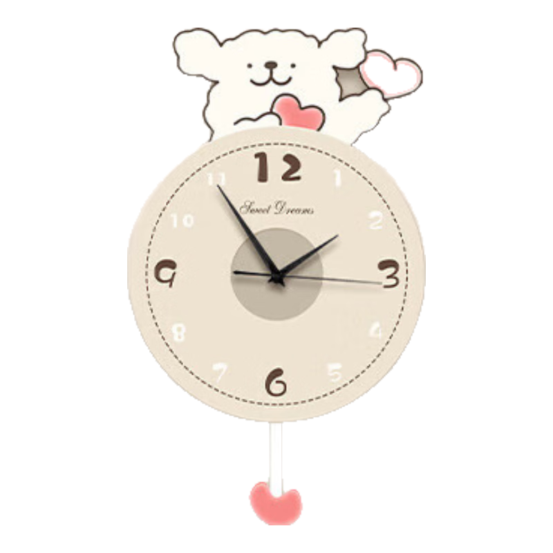 Mao Jiu Jiang Cream Style Living Room TV Background Wall Clock Silent Hanging Clock Niche Fun Internet Celebrity Fashion New Model
