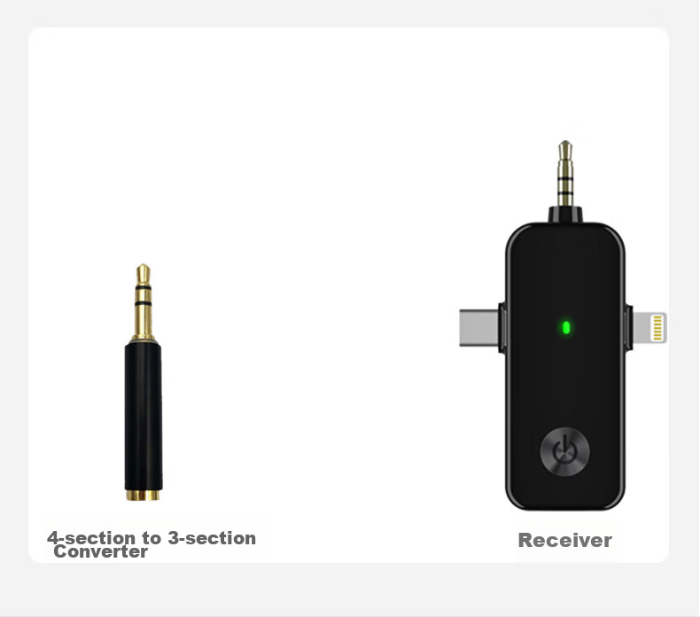 Masentek AP003 Wireless Lavalier Microphone, Douyin Live Streaming Online Class Microphone Recorder, Compatible with Apple Android Type-C Phones Computers 3.5mm Cameras 19