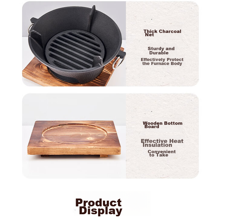 Suncojia Tea Brewing Stove, Barbecue Grill, Charcoal Stove, Tea Cooking Stove, Korean Barbecue Grill, Smokeless Wood Charcoal Grill, Large Size 9