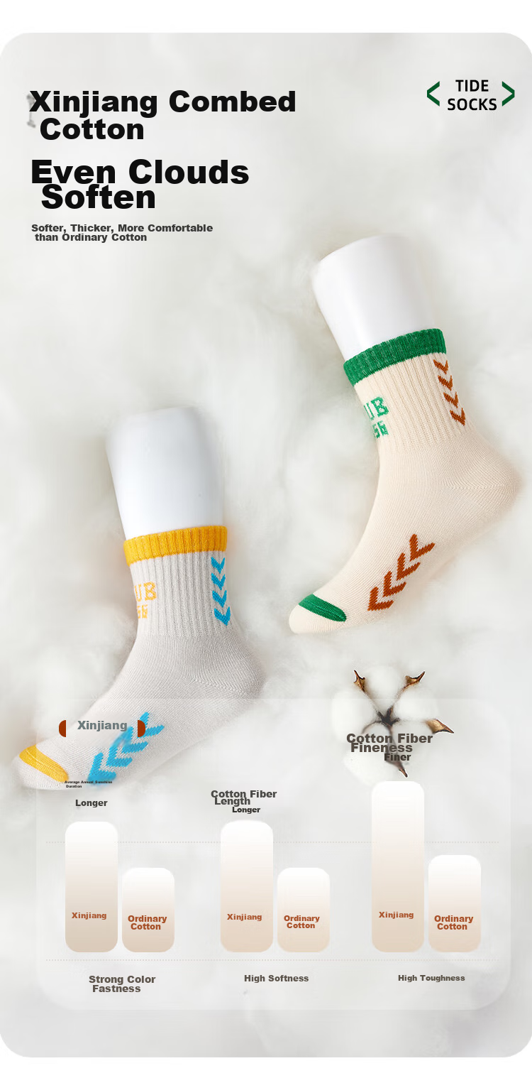 MiiOW Children's Socks, Boys' Sports Cotton Socks, Spring And Summer Mid-Calf Short Socks, 5 Pairs (18-20cm) 2