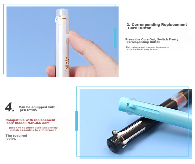 ZEBRA 5-Color Multi-Function Pen Barrel SARASA Series Colorful Gel Pen Barrel (Refill RNJK5) S5A15 Gradient Pink Barrel (Buy One Get One Free) 7