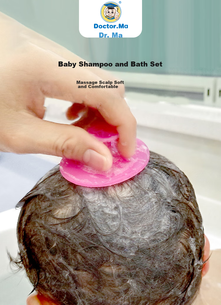 DOCTOR MA Baby Shampoo Brush, Silicone Infant Hair Washing Tool, Baby Bath Brush, Shower Shampoo Cleaning Massage Comb, Pack of 3 1