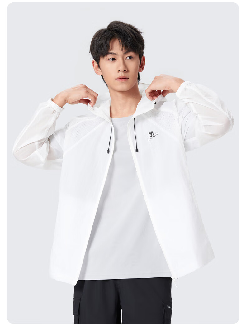 CAMEL [Iceberg] Sun Protection Clothing, UPF50+, UV-Resistant, Breathable Skin Coat, Cool-Touch Sun Protection Garment, Men's Jacket 11