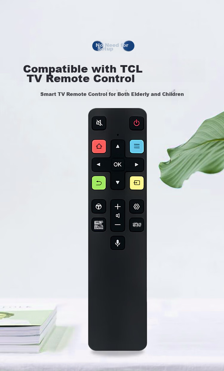 Jinying Voice Remote Control for TCL TV, Compatible with RC801C/D 65A880C 49A950C, Smart Remote Control Panel for TCL LCD TVs 1