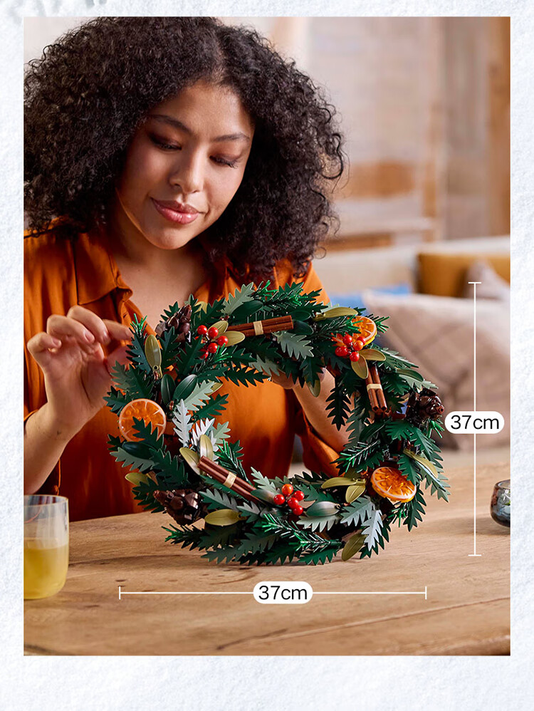 LEGO Building Blocks 10340, Christmas Wreath Toy for Boys And Girls, Birthday Gift, Home Decoration Ornament 2