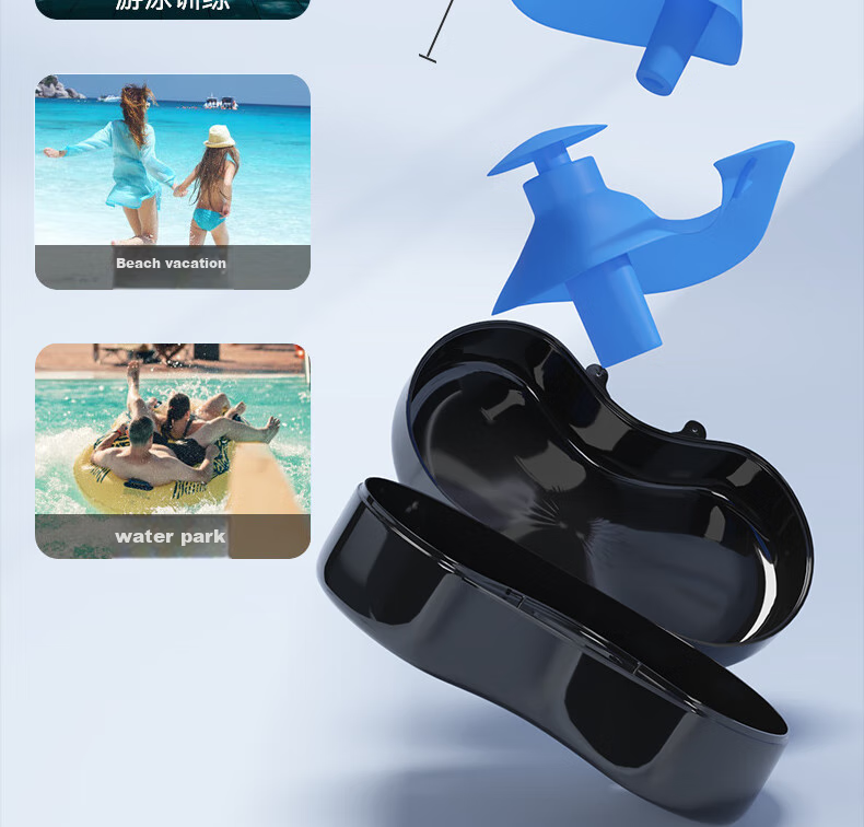 Li-Ning Swimming Earplugs, Professional Training Accessories, Silicone Comfortable Soft Waterproof Earplugs LSXP819-3 10