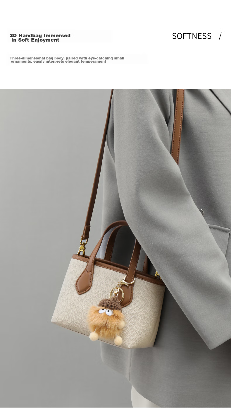 Viney Women's Handbag, Cowhide Bucket Bag, Light Luxury Crossbody Tote Shoulder Bag, Practical Birthday And Mother's Day Gift for Mom 10