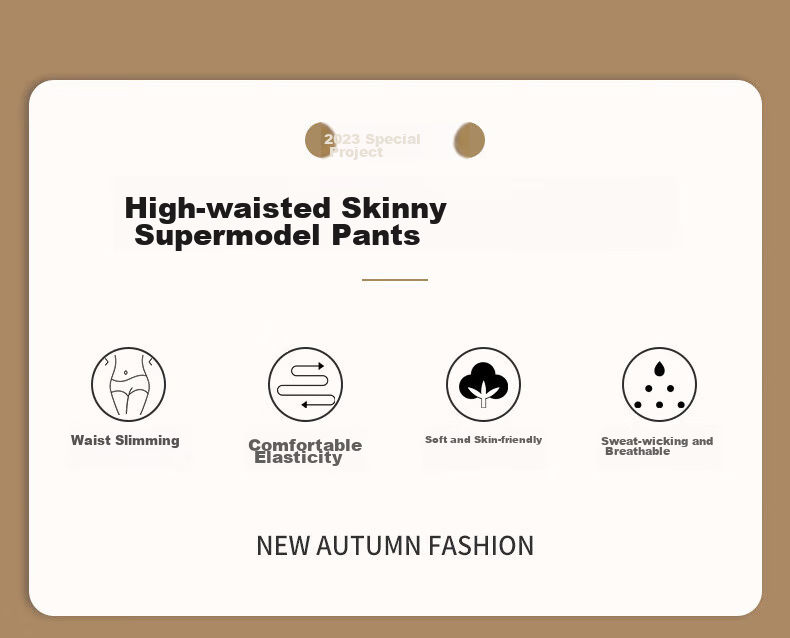 FitonTon High-Waisted Leggings for Women, Outer Wear Autumn Winter Style, Black Tight-Fitting Pencil Skinny Pants with Three Buttons, Small Black Trousers, Black, Size S 2