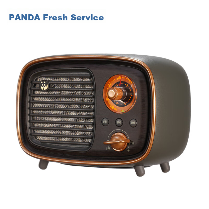 Panda 1936 D-36 Retro Radio Bluetooth Speaker with Card Slot, Rechargeable Semiconductor Portable Speaker, Holiday Gift for Elderly