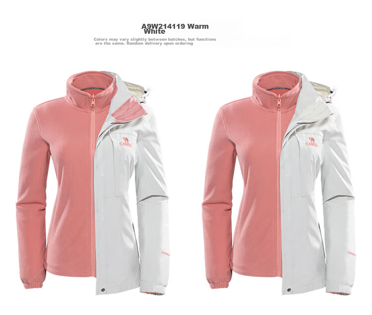 CAMEL Windbreaker Jacket for Men And Women, Three-In Detachable Two-Piece Set, Outdoor Heavy Rain-Proof Waterproof Windproof Mountaineering Suit 8
