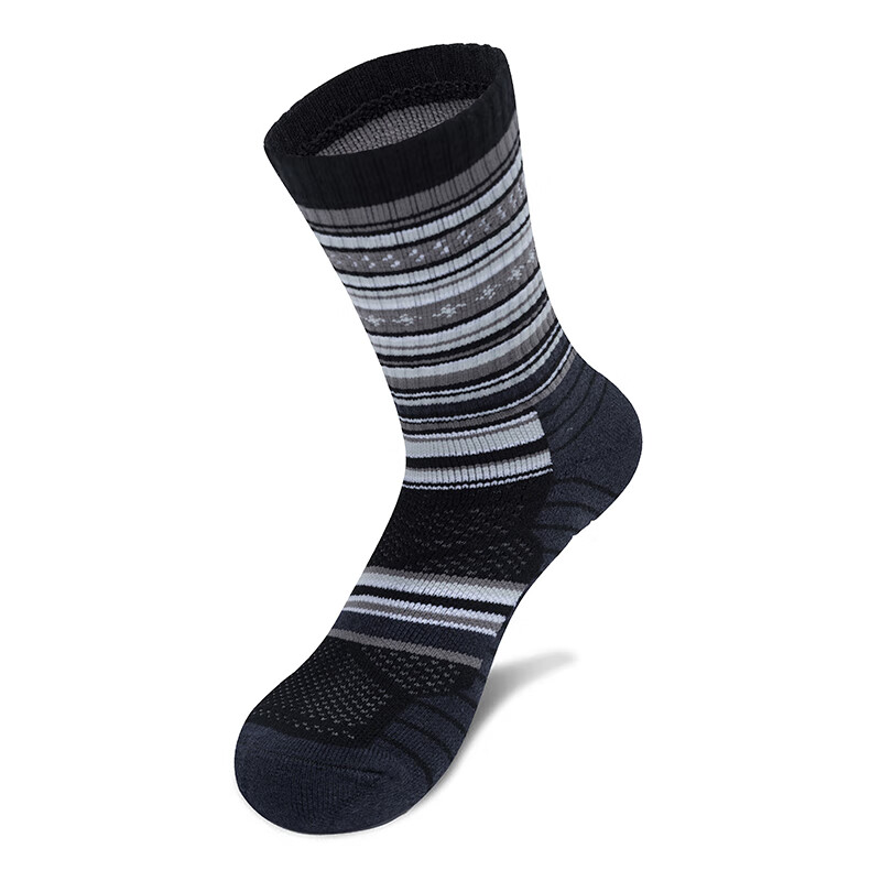 TFO Merino Outdoor Socks, Breathable Comfortable Sports Wool Socks for Hiking And Running, 2202487 Men's Black Style