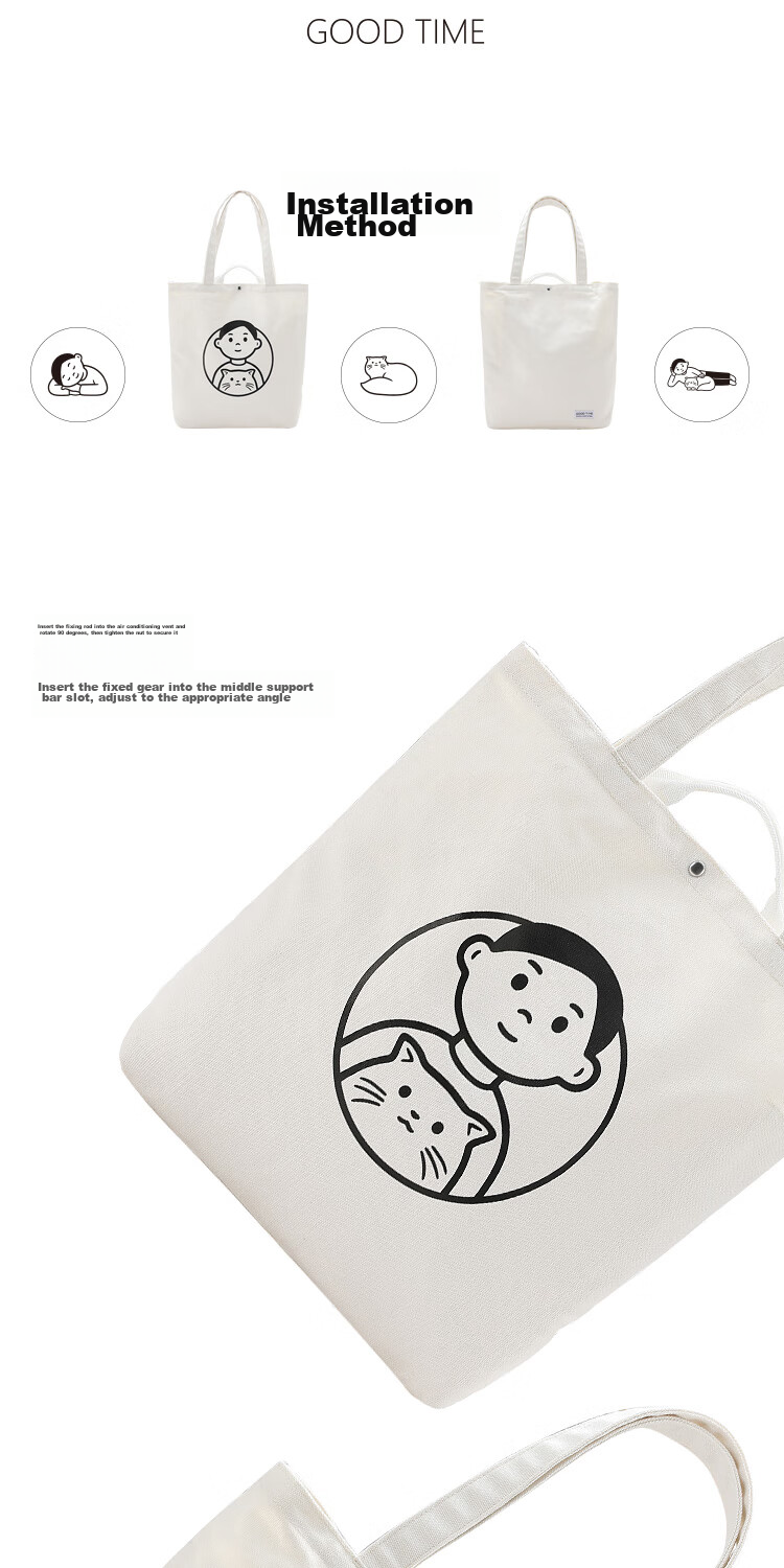 KOKUYO Noritake Collaboration Tote Bag, Portable Fashion Canvas Bag, Instagram-Style Handbag, Shopping Bag, Simple Large-Capacity Shoulder Bag, Tutoring Bag, WSG-KB2X02W Canvas Bag 2