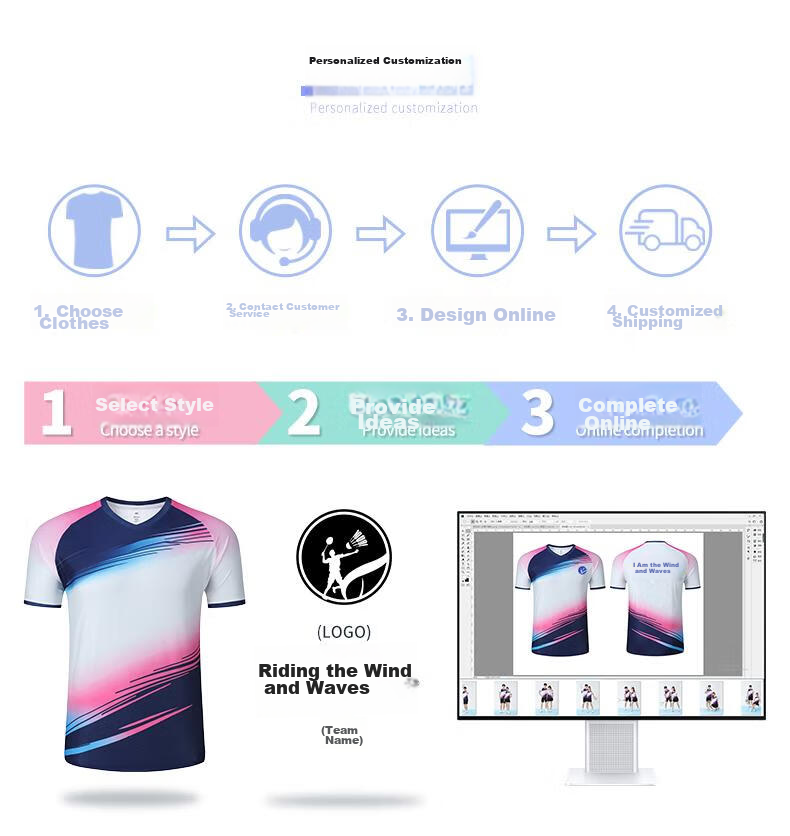 LIEYAO Badminton Customized Competition Set Breathable Short-Sleeve Tennis Shirt LY1816-M White XL 8