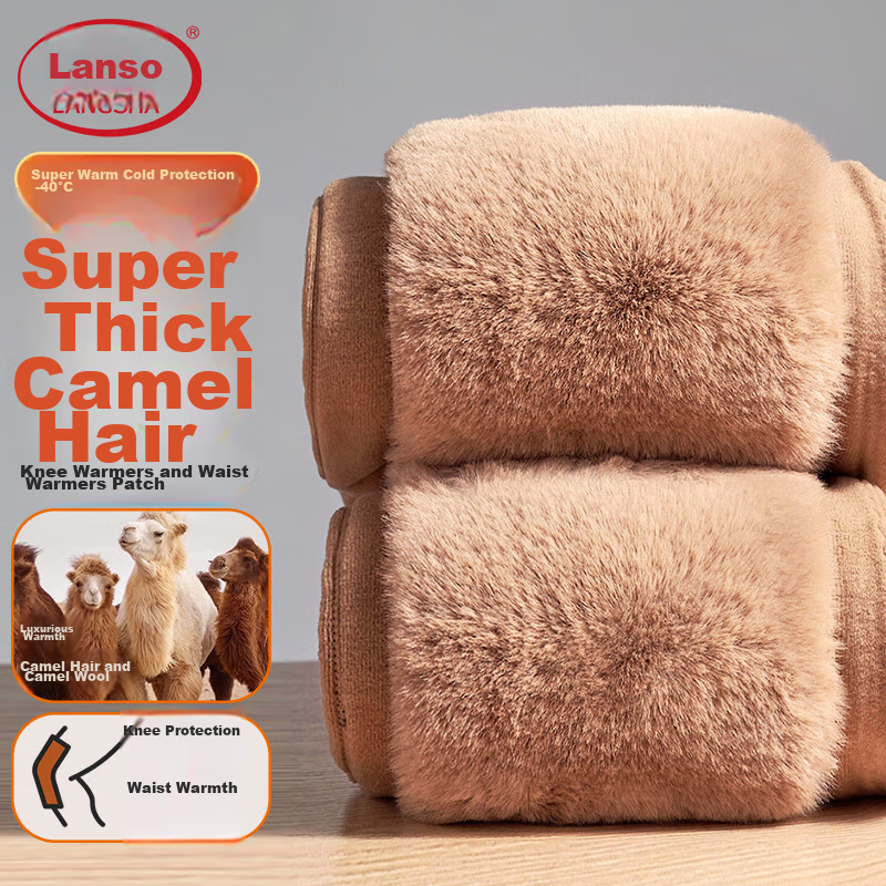 LangSha Cashmere Thermal Pants for Men, Fleece-Lined Thick Cotton Pants, Knee Protection Patches for Middle-Aged And Elderly, Outdoor Wear, Extra Thick for Northeast China