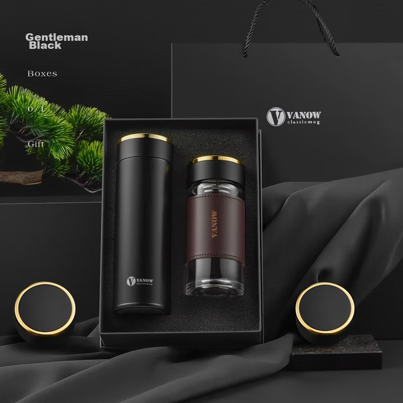 Vanow High-End Insulated Mug, Customizable Engraving Gift Box for Men, Smart Tea Infuser Cup, New Water Bottle, Teacher's Day Gift