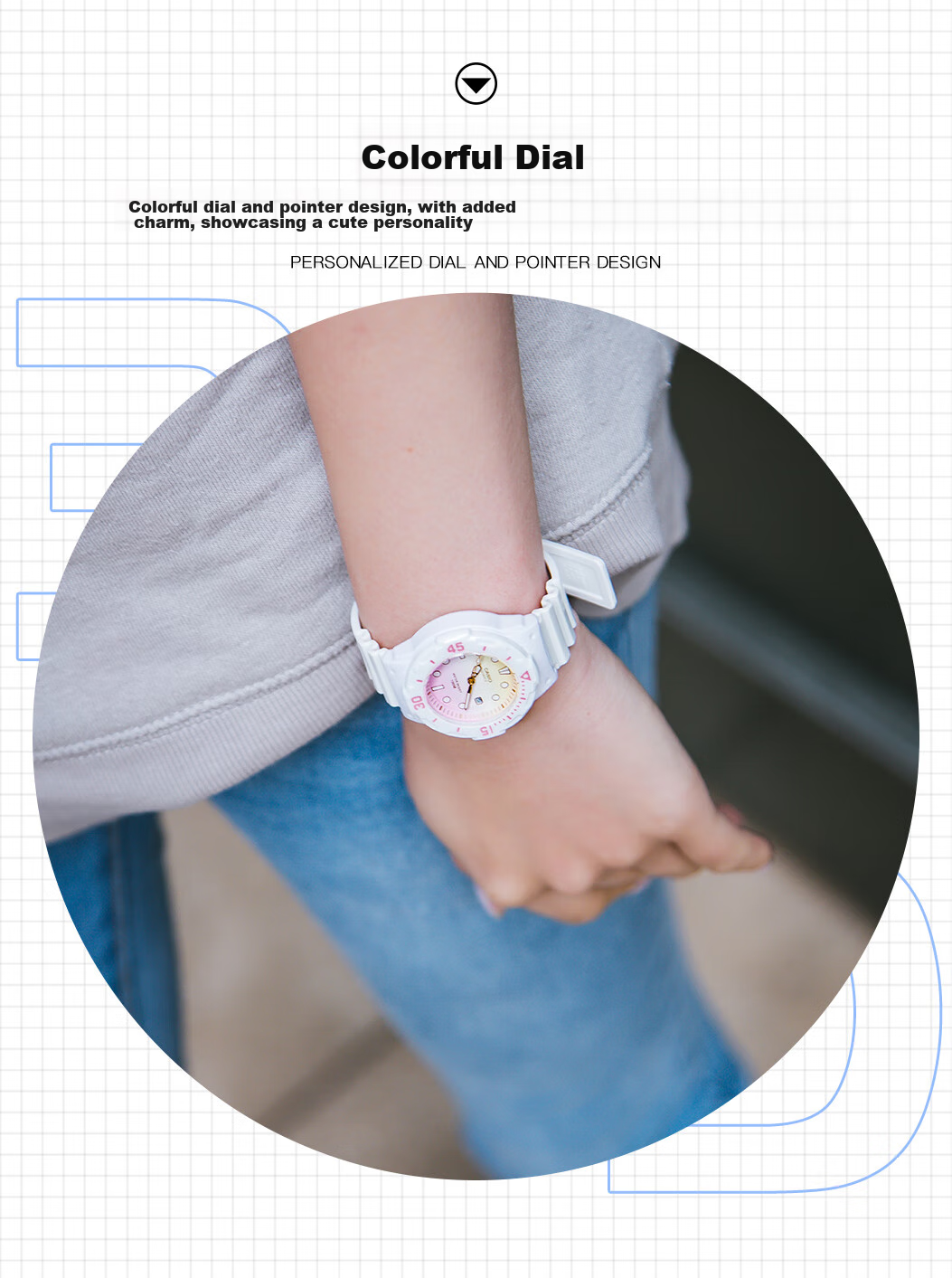 Casio Watch for Women Students, Exams, Children's Analog Watch, Luminous, Sports, Waterproof, Quartz Watch for Men And Women LRW-200H 7
