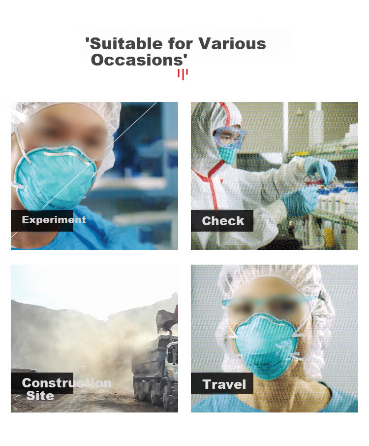 3M N95 Mask, Protects Against Influenza Virus Droplets, Anti-Smog PM2.5, Prevents Industrial Dust Particles, Pollen Mask, Head-Mounted 9132, Individually Packaged, 30 Pieces/box 8