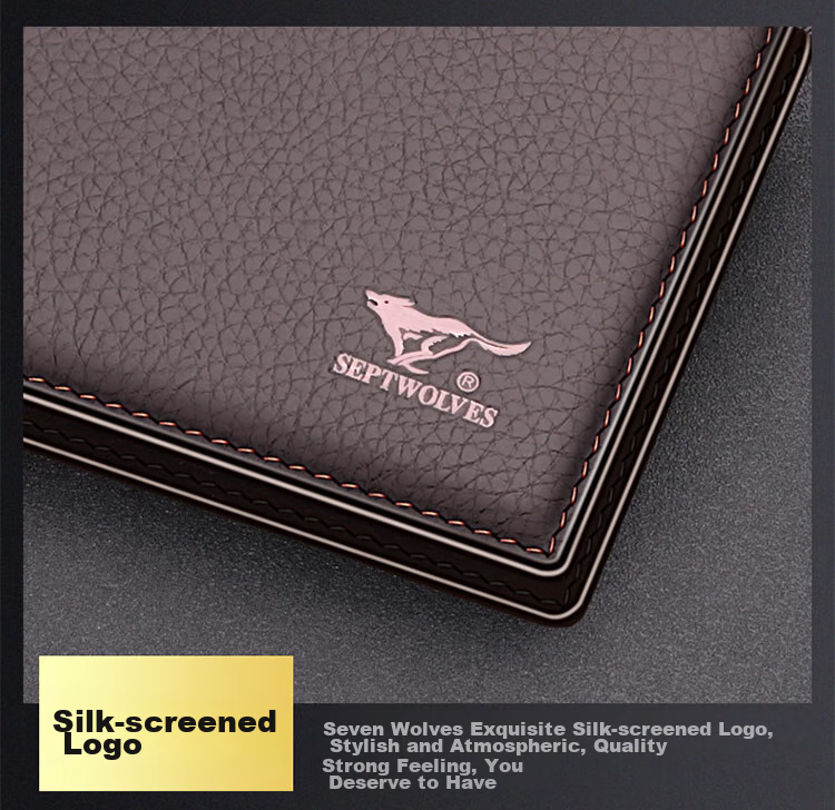 SEPTWOLVES Wallet for Men, Driver's License Holder, Genuine Leather Card Case, ID Holder, Driver's License And Birth Certificate Protector, Storage Pouch, Card Sleeve 22
