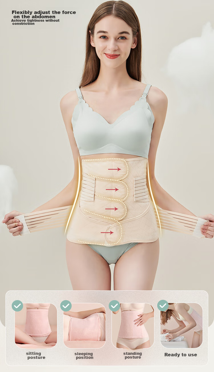 JOYNCLEON Postpartum Belly Wrap, Breathable Shaping Bandage, Pelvic Support Belt, Specialized for Natural And C-Section Delivery, Green, XL Size 9