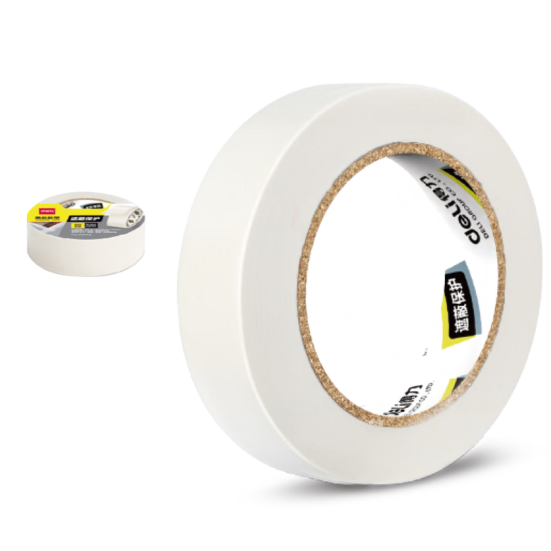 Deli Masking Tape 36mm*20y*145μm for Art And Craft Color Separation, Renovation Masking, Painting Protection, Seamless Sticker, Study Supplies, 1 Roll, 30672