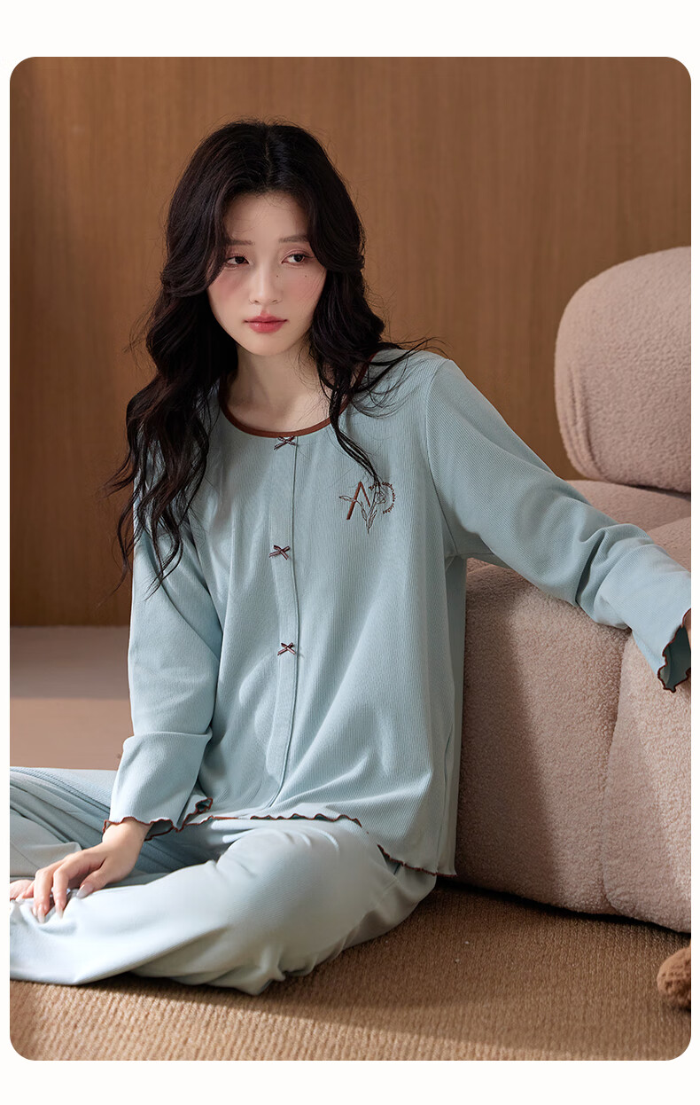 Manza [Anti-Static] German Velvet Pajamas for Women, Spring Autumn Winter Wearable, 2025 New Double-Sided Brushed Warm Loungewear 7