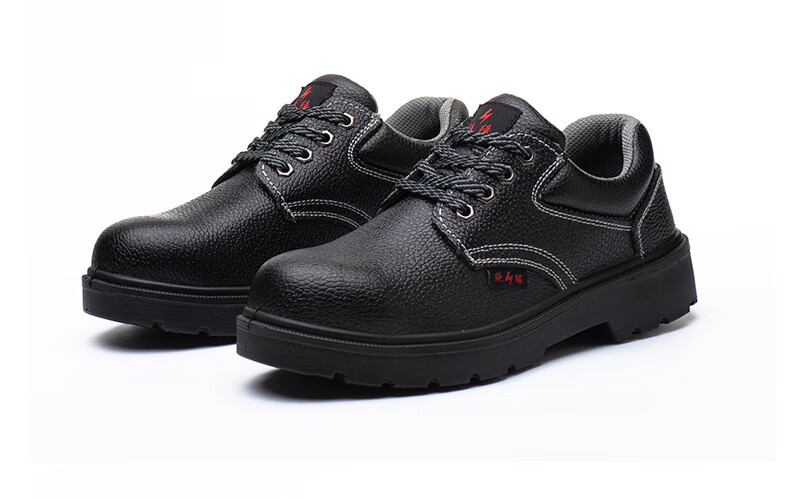 Jiuzhouzhanlang Safety Shoes, Anti-Smashing, 6KV Insulation, Non-Slip, Wear-Resistant, Steel Toe, Embossed Cowhide, 8006 Black [Recommended for Durable Purchases], Size 42 1