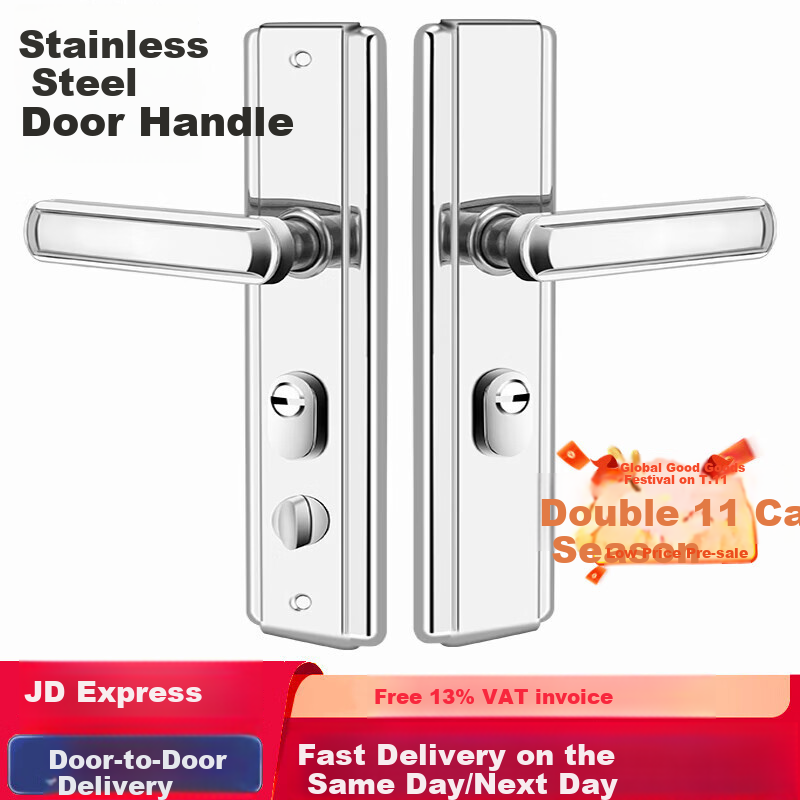 Chugong Anti-Theft Door Lock, Main Door Panel Handle, Entrance Door Handle, Universal Anti-Theft Door Handle (Without Lock Cylinder Or Body)