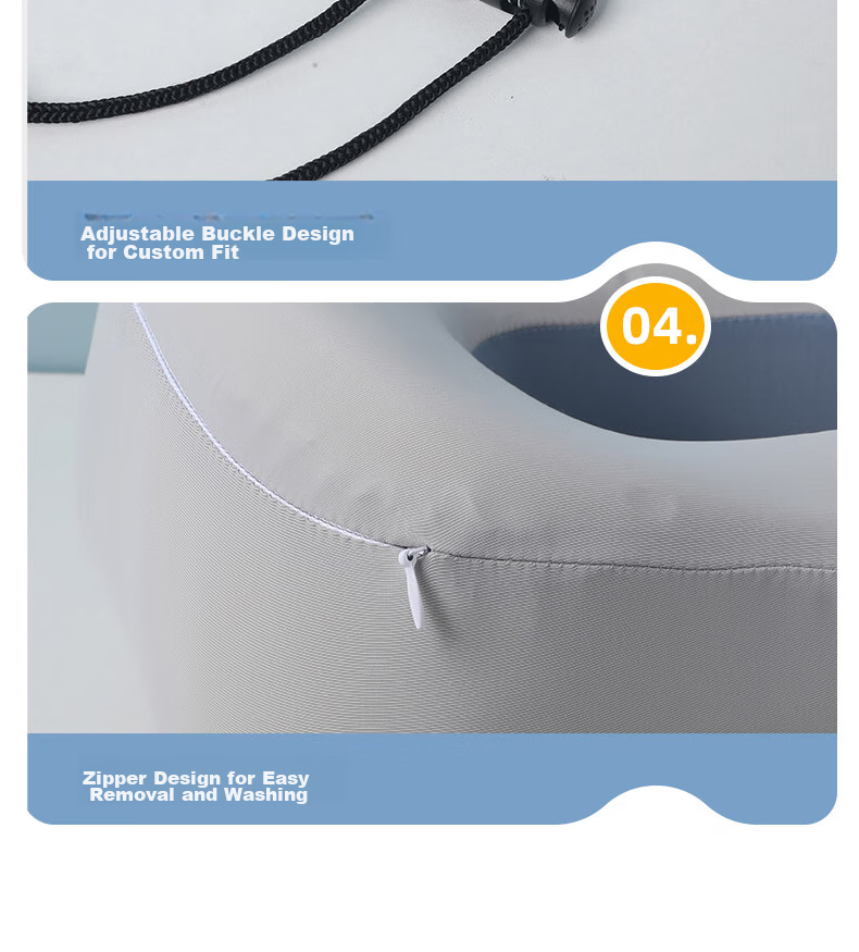 40,000 Kilometers Memory Foam U-Shaped Neck Pillow Portable Foldable Travel Neck Pillow for High-Speed Train, Airplane, Office, and Nap 10