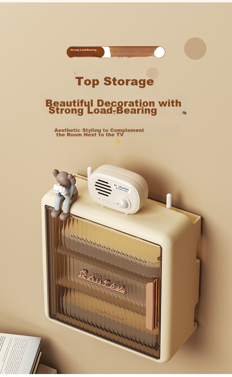 Fan Ye Double-Layer Data Cable Storage Box Desktop Charger Mobile Phone Power Cord Organizer with Dustproof Cover Cable Management Box 8