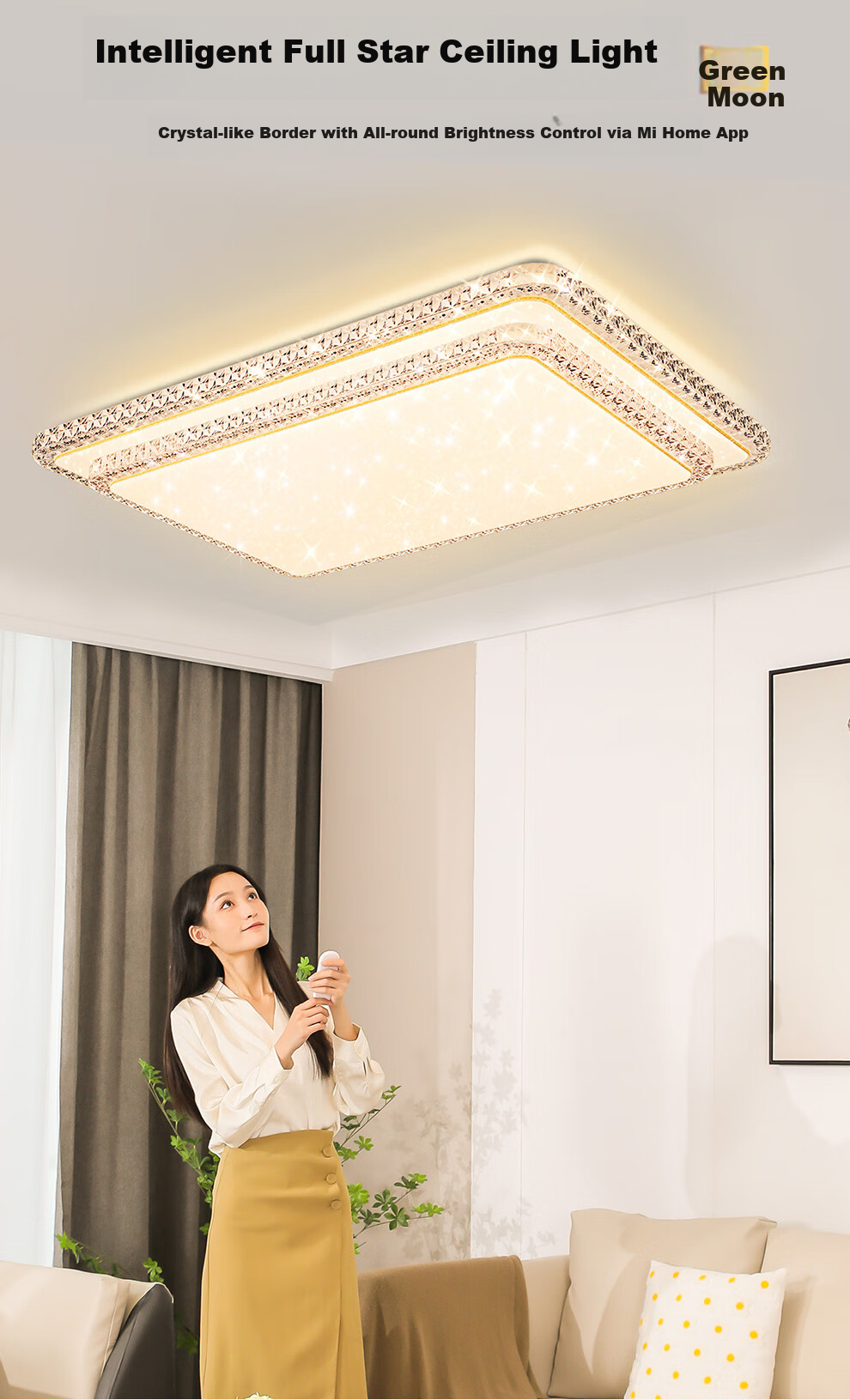 NVC LED Ceiling Light Modern Cozy Aesthetic Dining Bedroom Starry Flicker Romantic Lighting Fixture 1