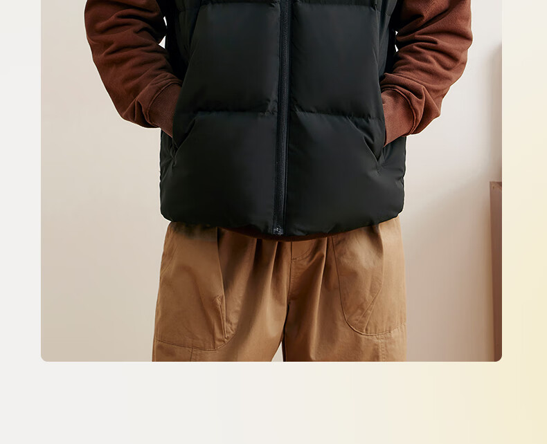 361° Men's Down Vest Autumn Winter New Waterproof Warm Sports Casual Running Stand Collar Jacket 652544401-4 27