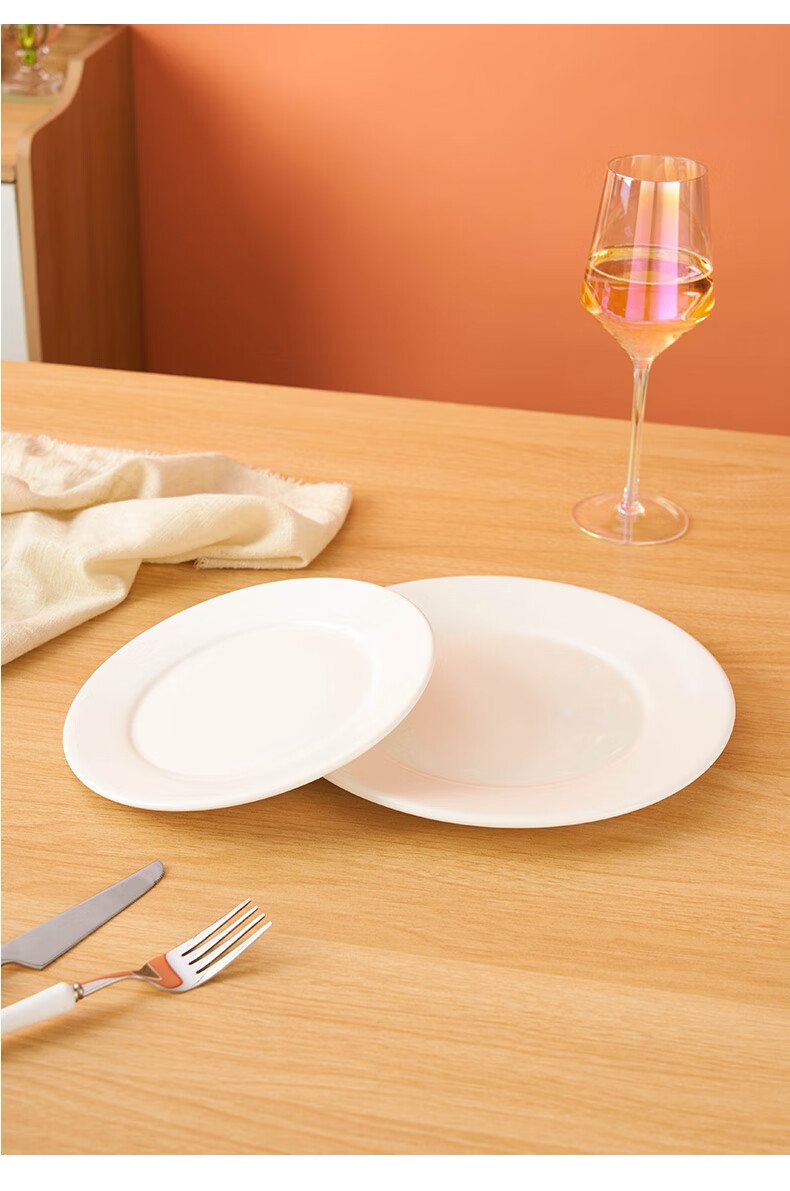 Youlaifu Ceramic Steak Plate, Home Dining Plate, 10-Inch European-Style Western Plate, Hotel Commercial Use, Microwave Safe, Set of 2 7