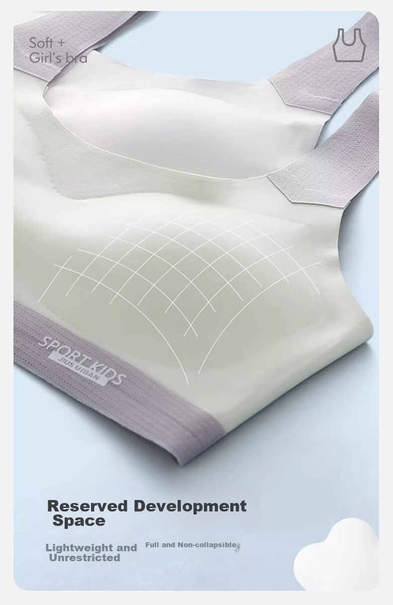 FitonTon, 2-Piece Set, Teenage Girl Underwear, for Middle And High School Students in Puberty, Seamless Summer Bra, Girls' Sports Bralette with Anti-Shock Desig 5