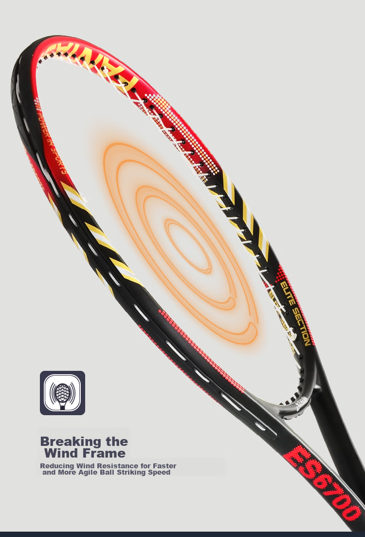 DHS Tennis Racket Aluminum Alloy Carbon Composite Pair Tennis Lessons for Men And Women Training Racket Blue Red ES6700+ES2900 4