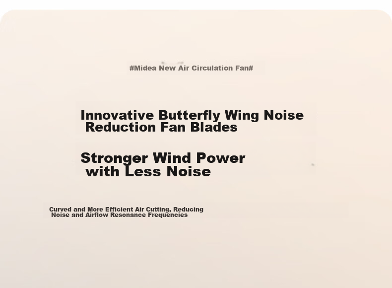 Midea [Storm Circulation] Air Circulator Fan, High Airflow Electric Fan, Floor Fan, Quiet Home Desktop Oscillating Fan, Bedroom Energy-Saving Small Fan, Gentle Wind Light Feather Fan FGA24TQ 11