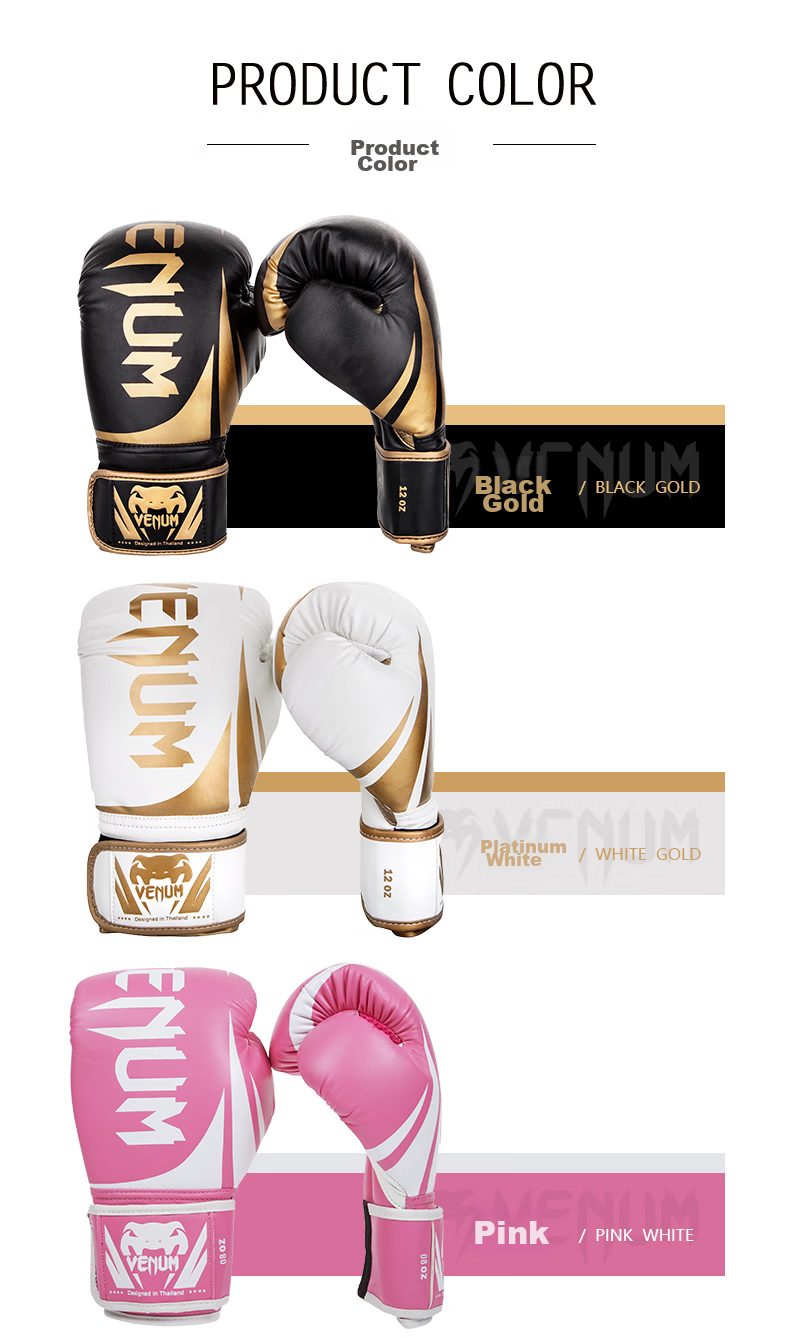VENUM CHALLENGER 2.0 Boxing Gloves, Training Muay Thai Fighting Gloves, Challenger 2.0, Black And Gold, 12OZ 6